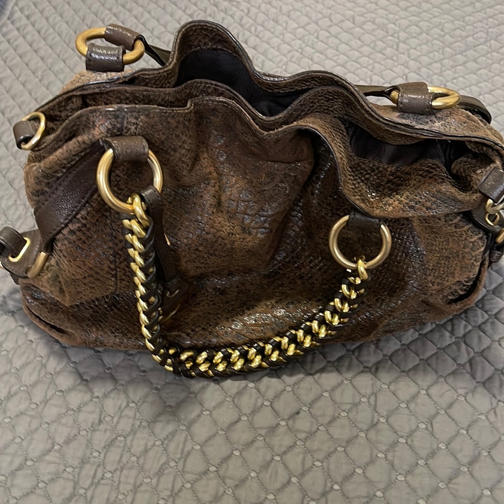 Michael Kors brown snakeskin leather bag FINAL PRICE